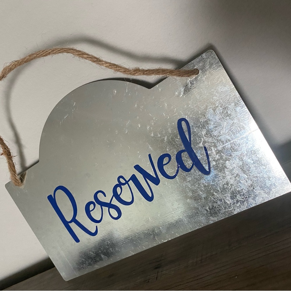 Reserved Wedding Hanging Sign